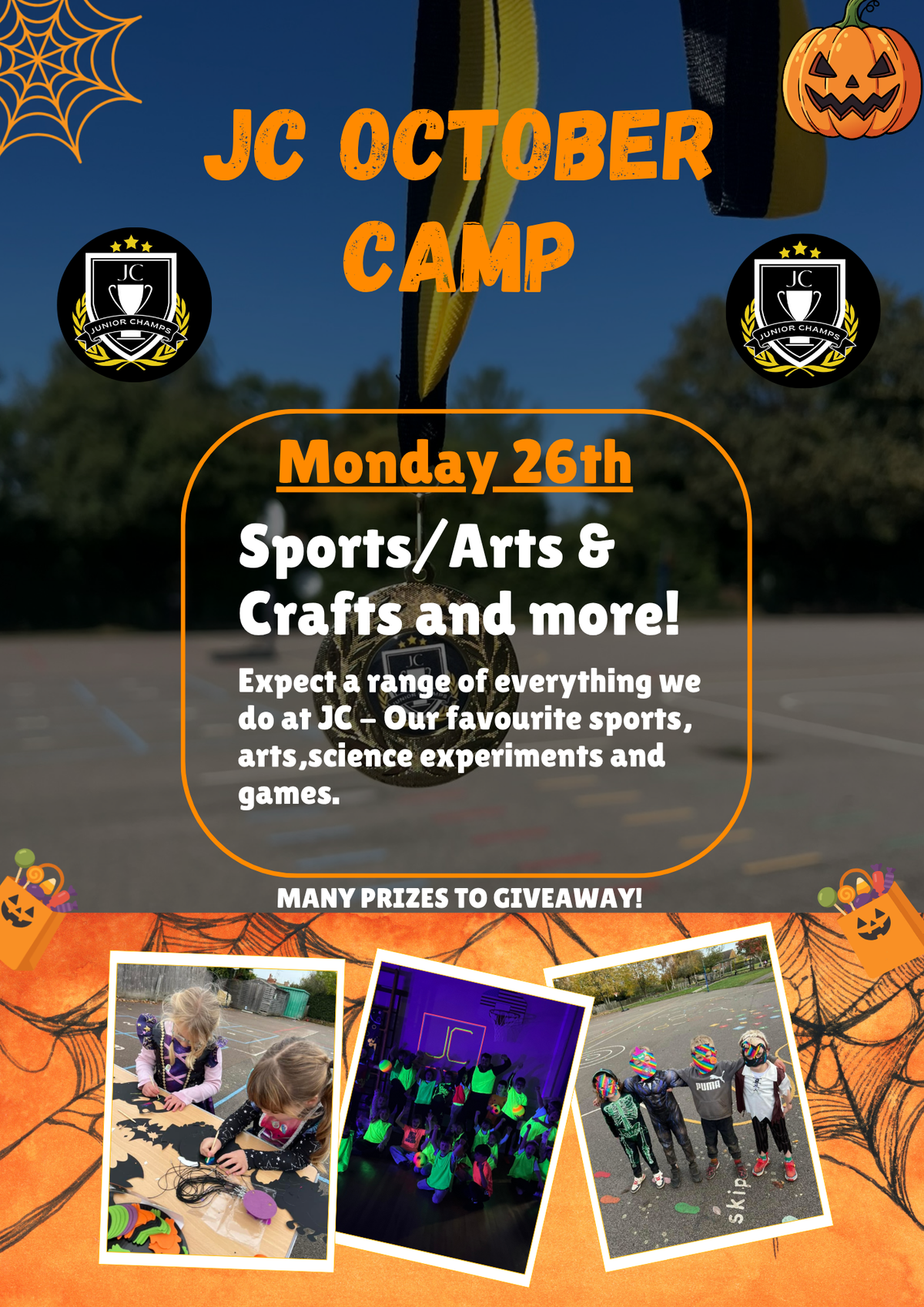 MONDAY 26TH SPORTS/ARTS/CRAFTS AND MORE